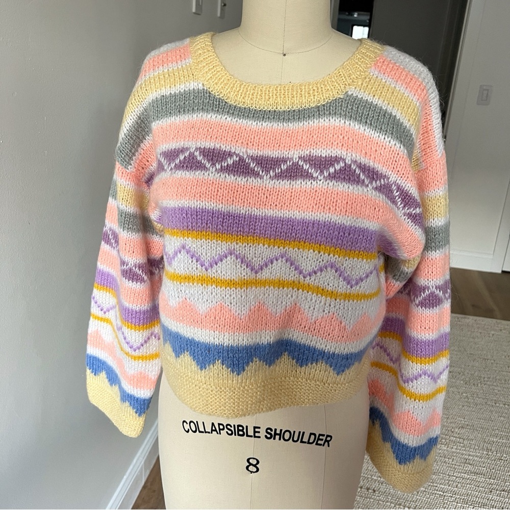 Handmade mohair oversizeded boxy sweater